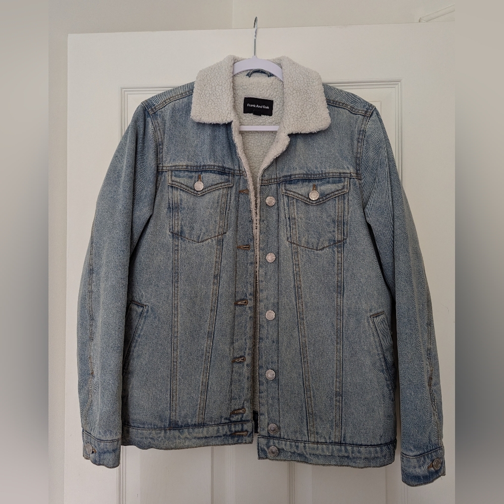 Faux Shearling Denim Jacket